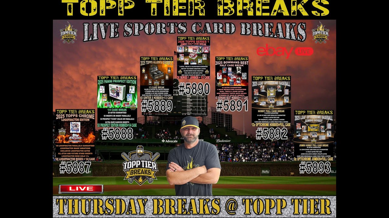 THURSDAY NIGHT BREAKS - 2025 BOWMANS BEST, 2025 LEAF OPTICHROME, 2026 TOPPS SERIES 1 & MORE!!!