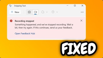 (FIXED) Snipping Tool video recording not working