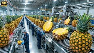 Inside a Modern Pineapple Factory: Whole Pineapples to Canned Rings (Full Process)