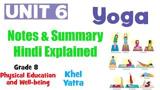 Unit 6 - Yoga - Hindi Notes Revision - Grade 8 Physical Education and well-being - Khel Yatra