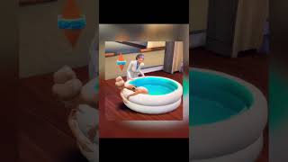 Sims 4 REALISTIC WATER BIRTH WITH POOL! Blu has her baby, is it a ♀or♂ #thesims #tiktokviral