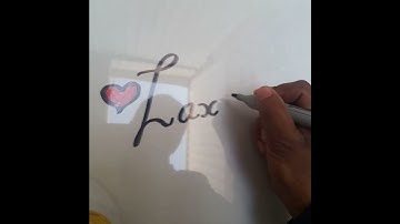 Laxmi name style handwriting calligraphy video plz subscribe to guys 🙏