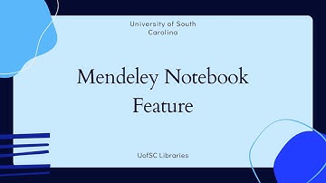 Mendeley Notebook Feature