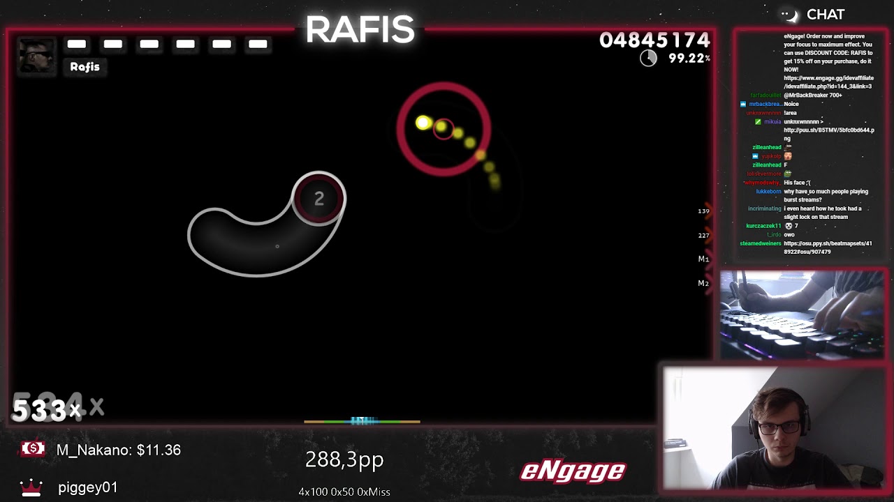 [Live] Rafis | Falcom Sound Team jdk - Over Drive [Origin] +HDDT 99.17% {#1 402pp FC} - osu! umbrella lyrics