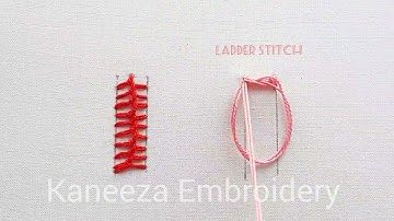 How to embroider Loop Stitch and Ladder Stitch #embroidery #loopstitch #ladderstitch
