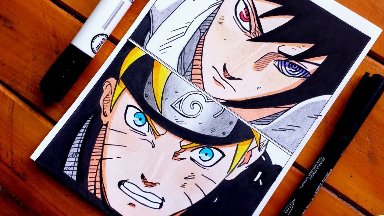 naruto vs sasuke desenho