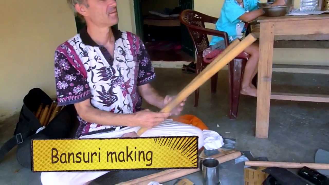 Peter Digby Lee creating bansuri bamboo flute