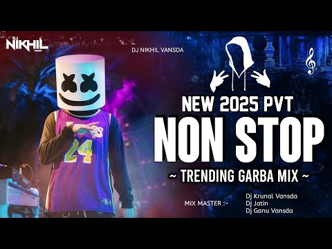 New Trending Garba 2025 | Non Stop Garba Mix | Dj Krunal Vansda , Dj Jatin , Dj Ganu Vansda