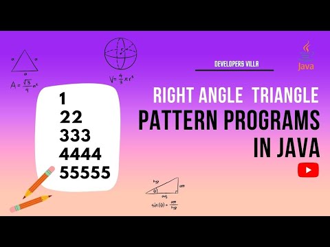 #2 Number Pattern Program In Java |Small Right Triangle pattern |Write A Program In Notepad |Shape#2