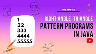 #2 Number Pattern Program In Java |Small Right Triangle pattern |Write A Program In Notepad |Shape#2