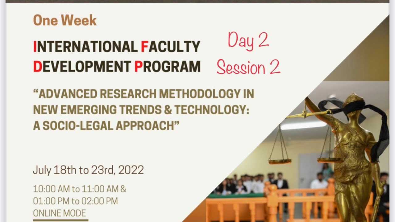 DAY-2, One Week International Faculty Development Program, School of ...