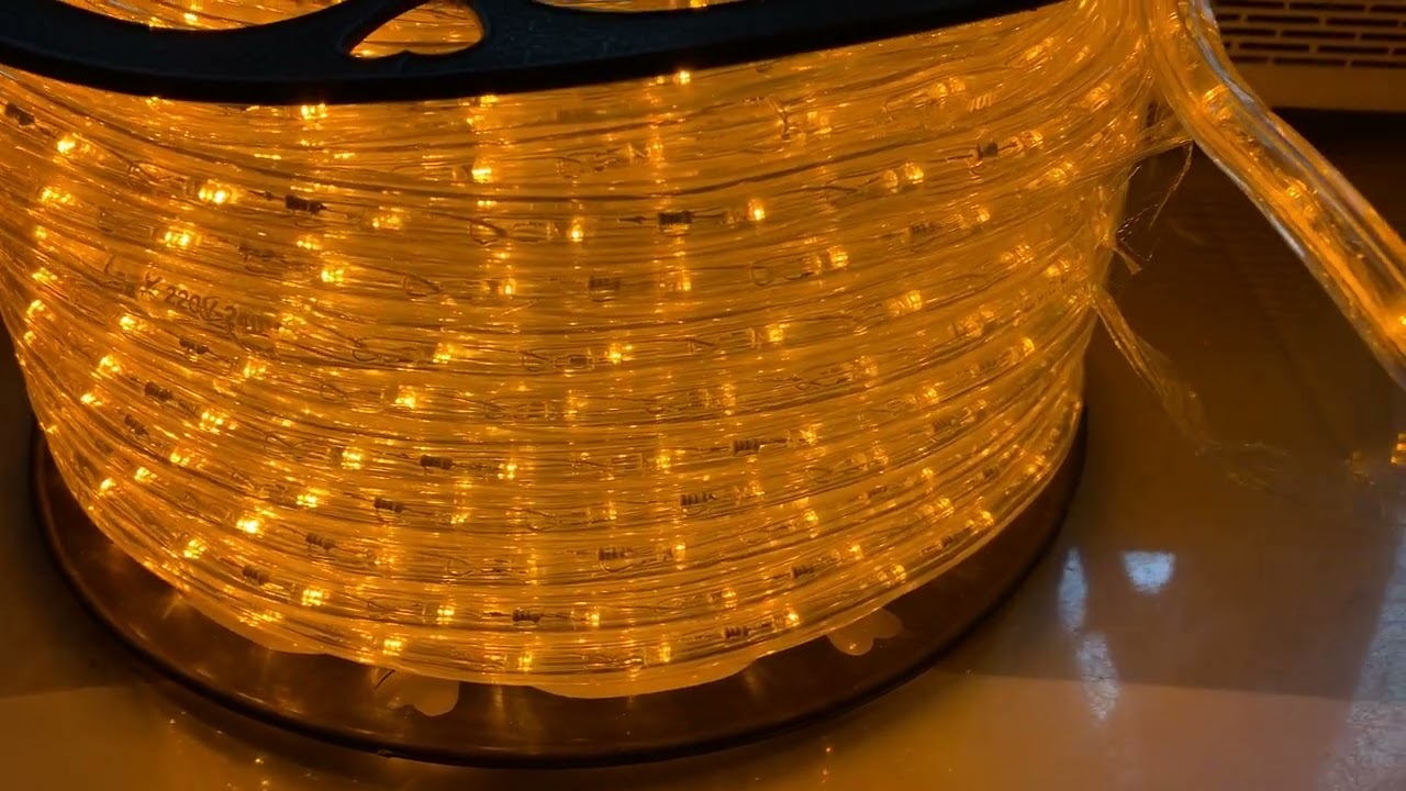 Led rope light for outdoor holiday lighting, yellow color or can be customized 