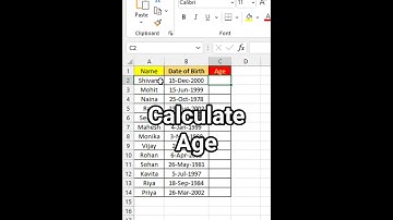 Calculate age in seconds in excel💪#exceltricks #exceltips