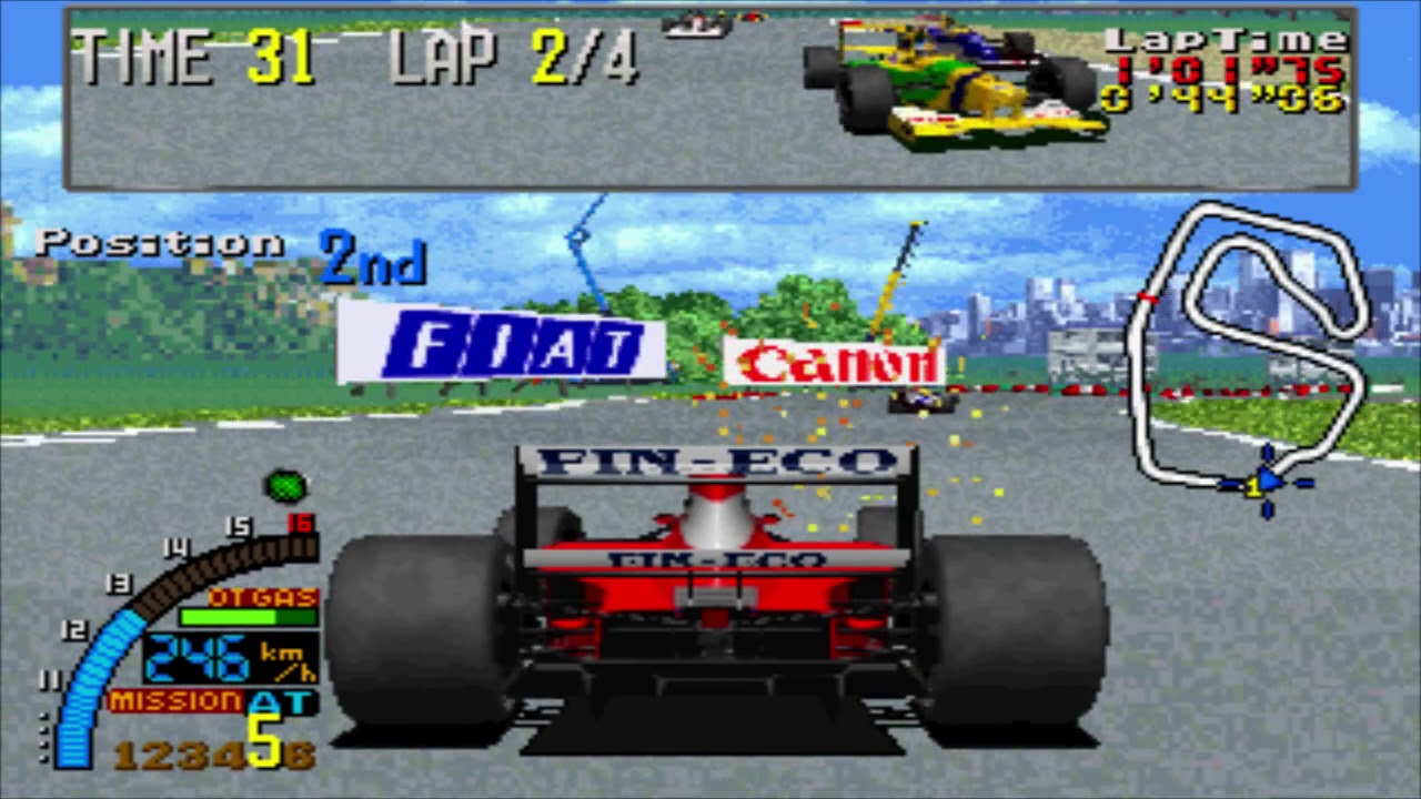 F1 Super Lap - Sega System 32 - Scuderia Italia - Completo/Full Gameplay [Gameplay+Final/Ending]
