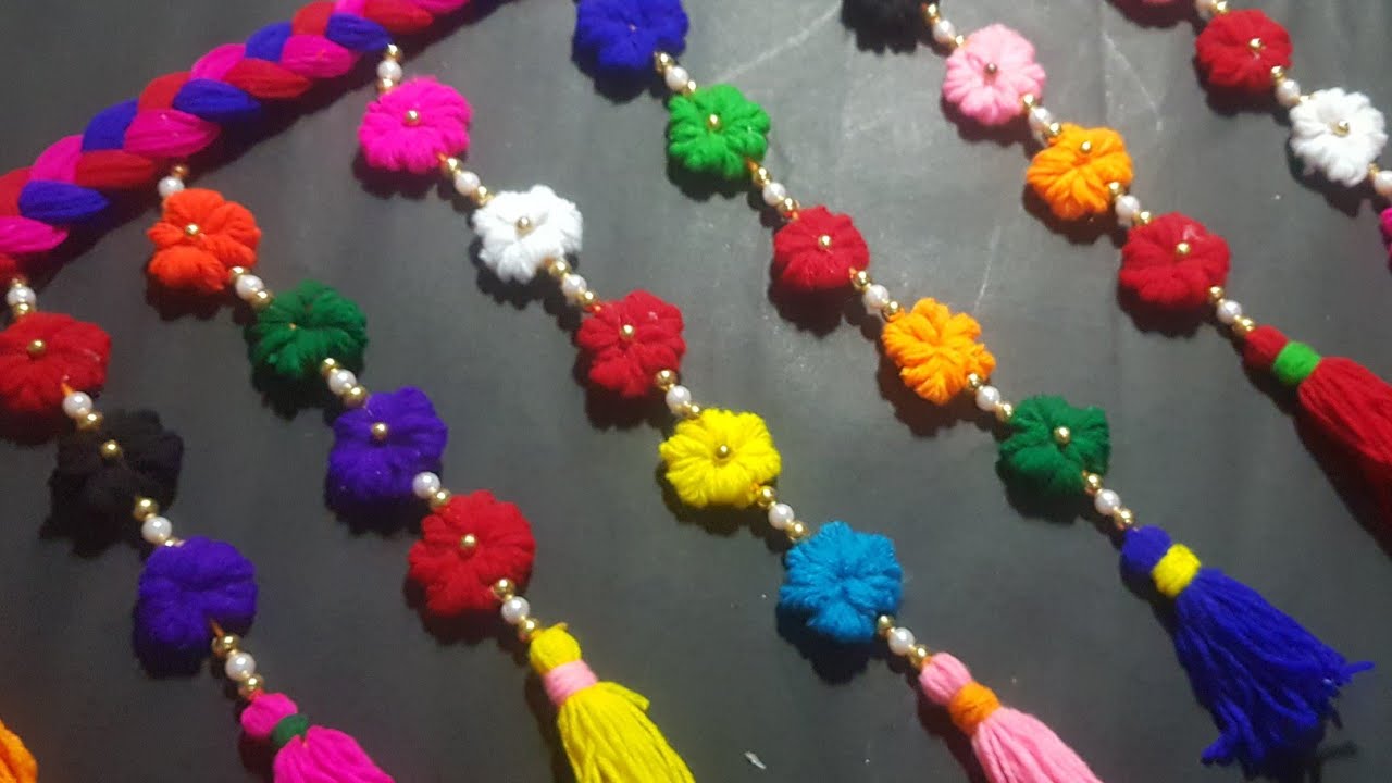 Door Hanging decoration craft idea 💡Door Hanging Woollen toran