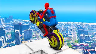 GTA 5 Spiderman Epic Jumps #48 - Spider-Man Stunts & Fails Ragdolls Gameplay