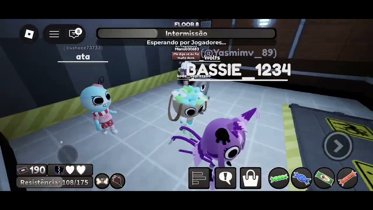 Jogando de bassie! Numa run pública.