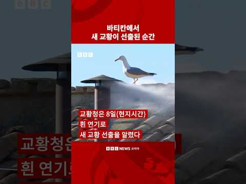 바티칸에서 선명하게 포착된 ‘흰색 연기‘ #bbc #bbc코리아