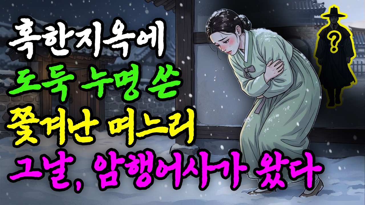 혹한지옥에 도둑 누명 쓰고 쫓겨난 며느리… 그날, 암행어사가 왔다 | 야담 설화 전설 민담 옛날이야기 사연 수면동화 오디오북
