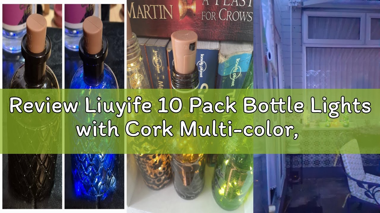 Review Liuyife 10 Pack Bottle Lights with Cork Multi-color, 2M 20LED Mini Copper Wire Fairy Wine Bot