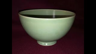 宋代汝窑或官汝窑豆绿釉砵碗，A Ru ware bean green glaze bowl of Song dynasty,汝窑，汝官窑，官汝窑，豆青釉，豆绿釉，砵碗，茶碗，宋代茶碗，汝窑砵碗, 之三