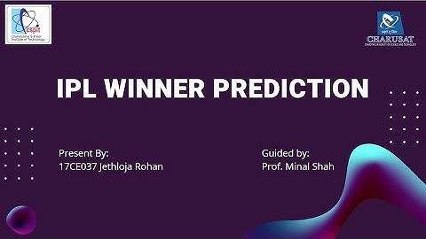 IPL Winner Prediction  Machine Learning Project