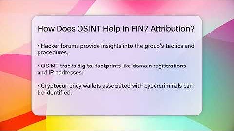 How Does OSINT Help In FIN7 Attribution? - Tactical Warfare Experts