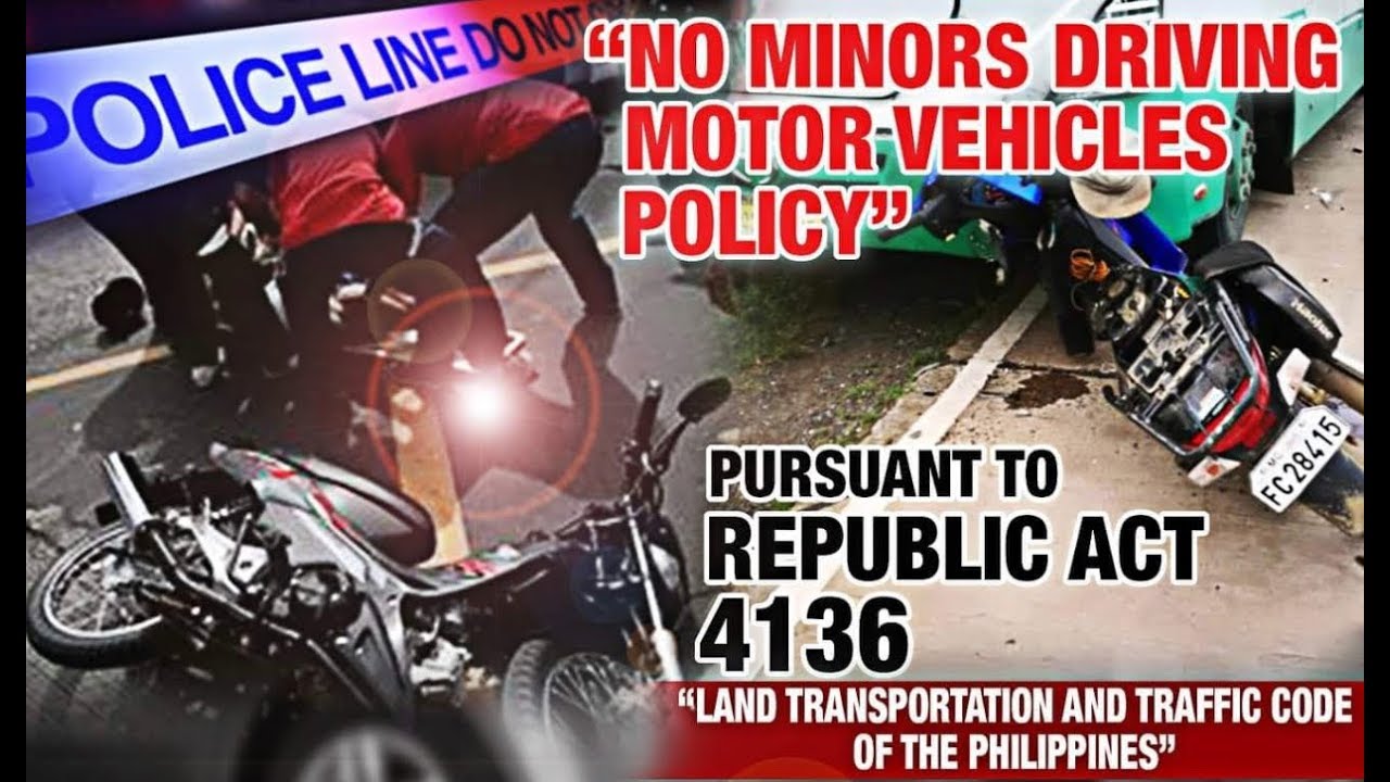 NO MINORS DRIVING MOTOR VEHICLES POLICY