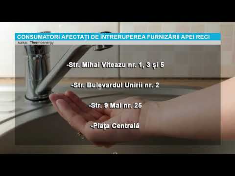 Se întrerupe apa pe mai multe străzi din Bacău