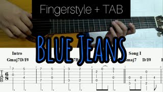 Video thumbnail of "GANGGA - Blue Jeans | Fingerstyle Guitar (TABLATURE + CHORD)"
