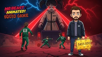 Mrbeast : Animated Squid Game by MrBeast – $456,000 Cartoon Challenge!"