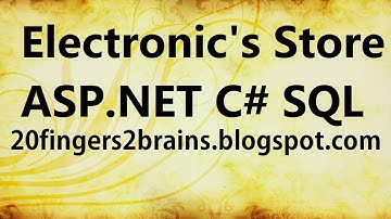 Online Electronics Store Shop Website in ASP.NET C# SQL Server