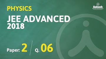 JEE Advanced Answer keys & Solutions 2018 for Physics (Paper-2) Q. 06 | Aakash Institute