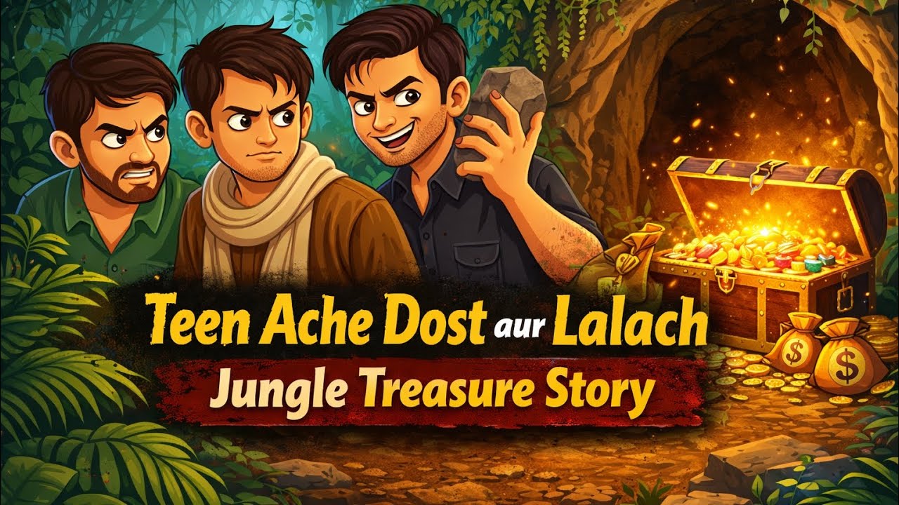 Teen Ache Dost & Lalach | Jungle Treasure Story