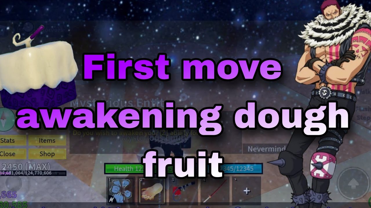 Awakening the first move of my dough fruit 🍩 Blox fruit YouTube
