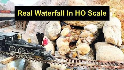 Waterfall with REAL Water & New Scenery | Building HO Train Layout in my 70's