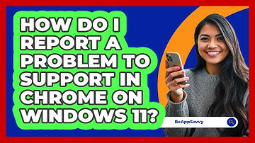 How do I report a problem to support in Chrome on Windows 11? - Be App Savvy