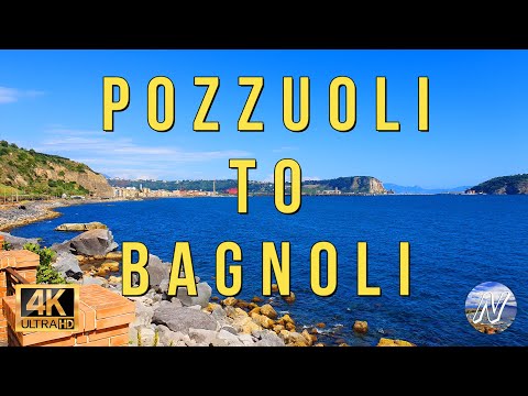 Walking Tour Pozzuoli to Bagnoli 4K UHD - Macellum, Anfitiatro, Porto, Lungomare, Villa C.di Bagnoli