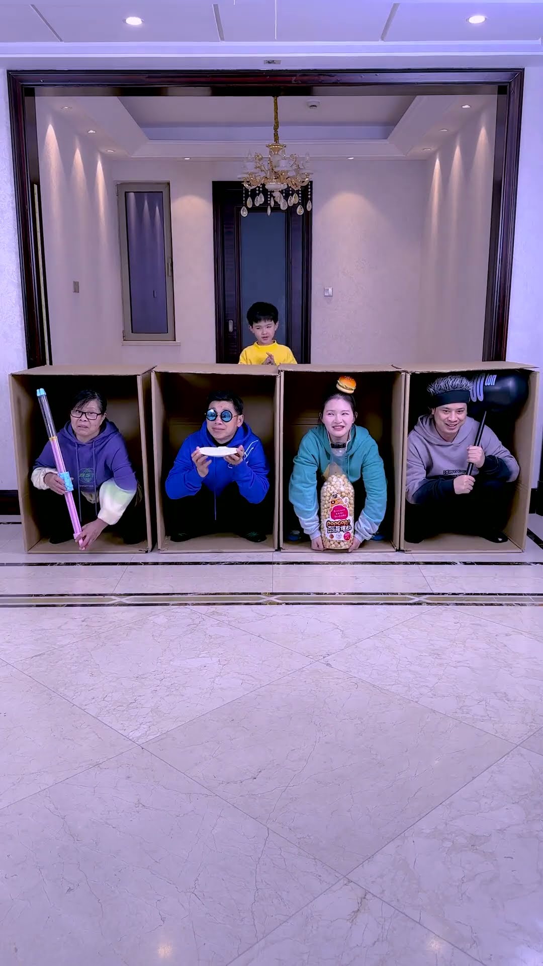 New Year's Game!Real Blind Box Challenge~#Funnyfamily#Partygames#Shorts#Challenge
