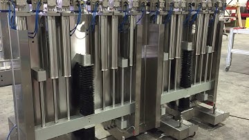 12 head piston filler back view Model Trupiston 12 by Acasi Machinery