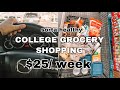 sorta healthy BUDGET grocery haul (college, amiright?)