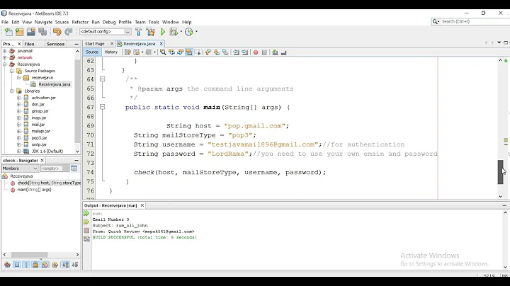 Receive or read email using java program (Applied java video series part-3)
