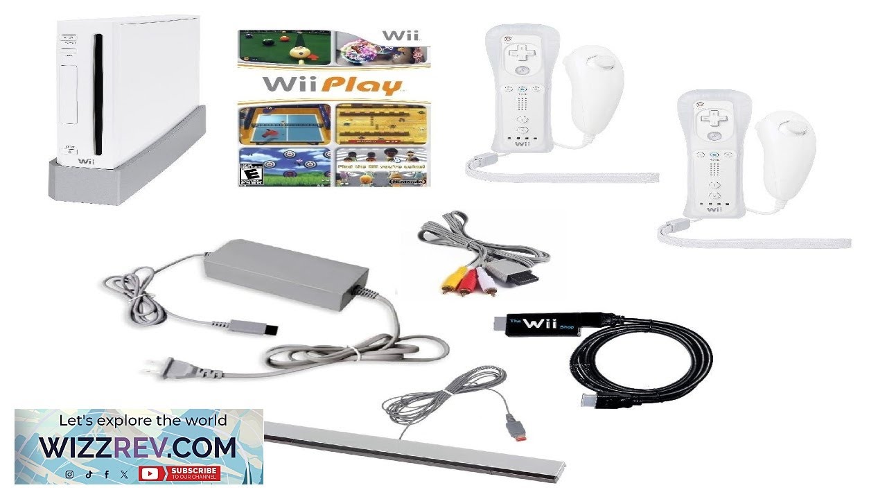 Wii Console Bundle (White) with Wii Play Game (2 Players) Smart TV
