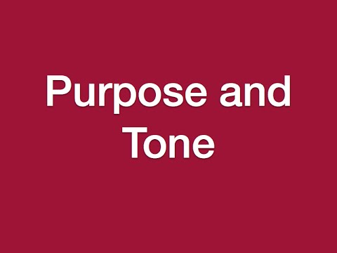 Lesson 7 - Purpose and Tone