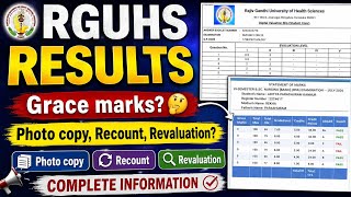 RGUHS Results 2026|Grace Marks?|Photo Copy, Recount & Revaluation|Complete Update|RGUHS Revaluation| screenshot 1