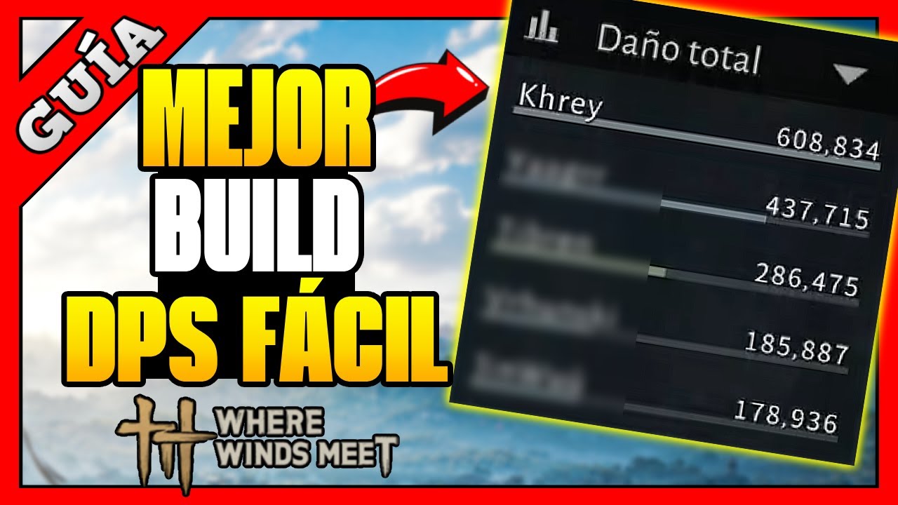 MEJOR BUILD DPS FÁCIL 🔥 Mucho Daño, Rotación SIMPLE y Curación | Where Winds Meet