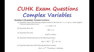 [[大學問數]]Advance Maths Q20251019|| q3|| Complex Function|| CUHK Exam