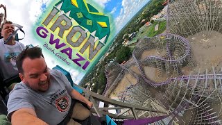 We rode our new favourite roller coaster IRON GWAZI at Busch Gardens Tampa!