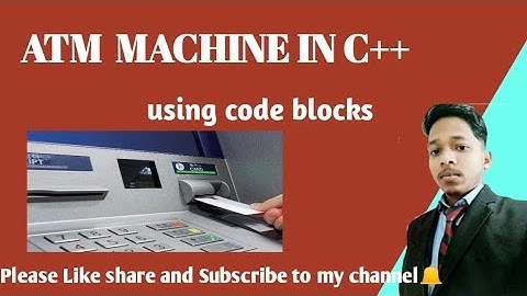 Atm Machine in C++ using code blocks Mini project in c++