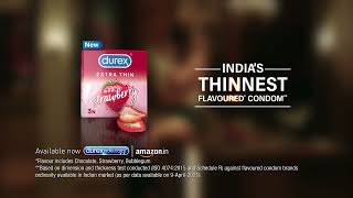 Durex Extra Thin Wild Strawberry Flavoured Condoms | #FeelTheFlavour